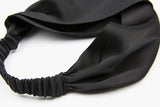 Svilena traka za kosu crna