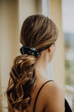 Silk Scrunchie L Size Black