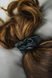 Silk Scrunchie L Size Black