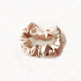 Silk Scrunchie L Size Beige