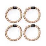 Pack of 4 Small Beige Scrunchies