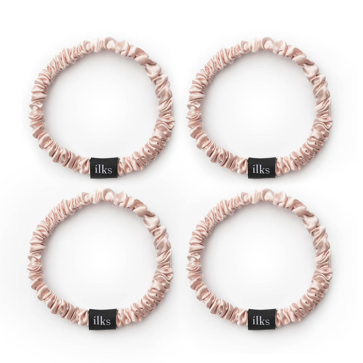 Pack of 4 Small Pink Scrunchies