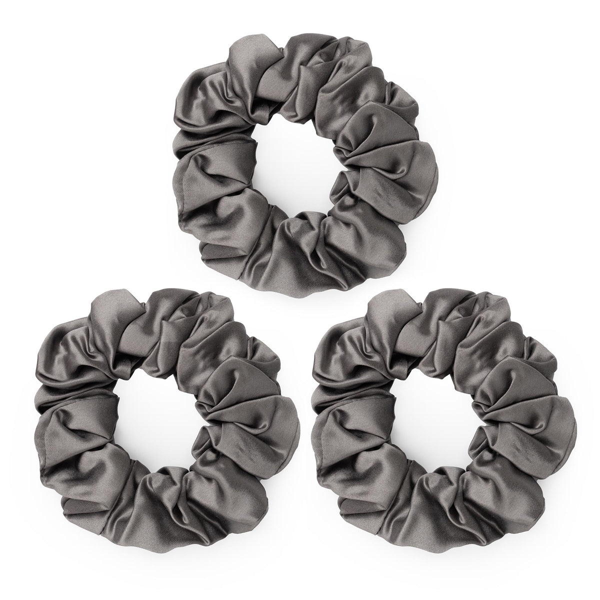 Pack of 3 Large Grey Scrunchies