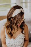 Silk Headband Beige