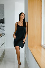 Silk Black Chemise