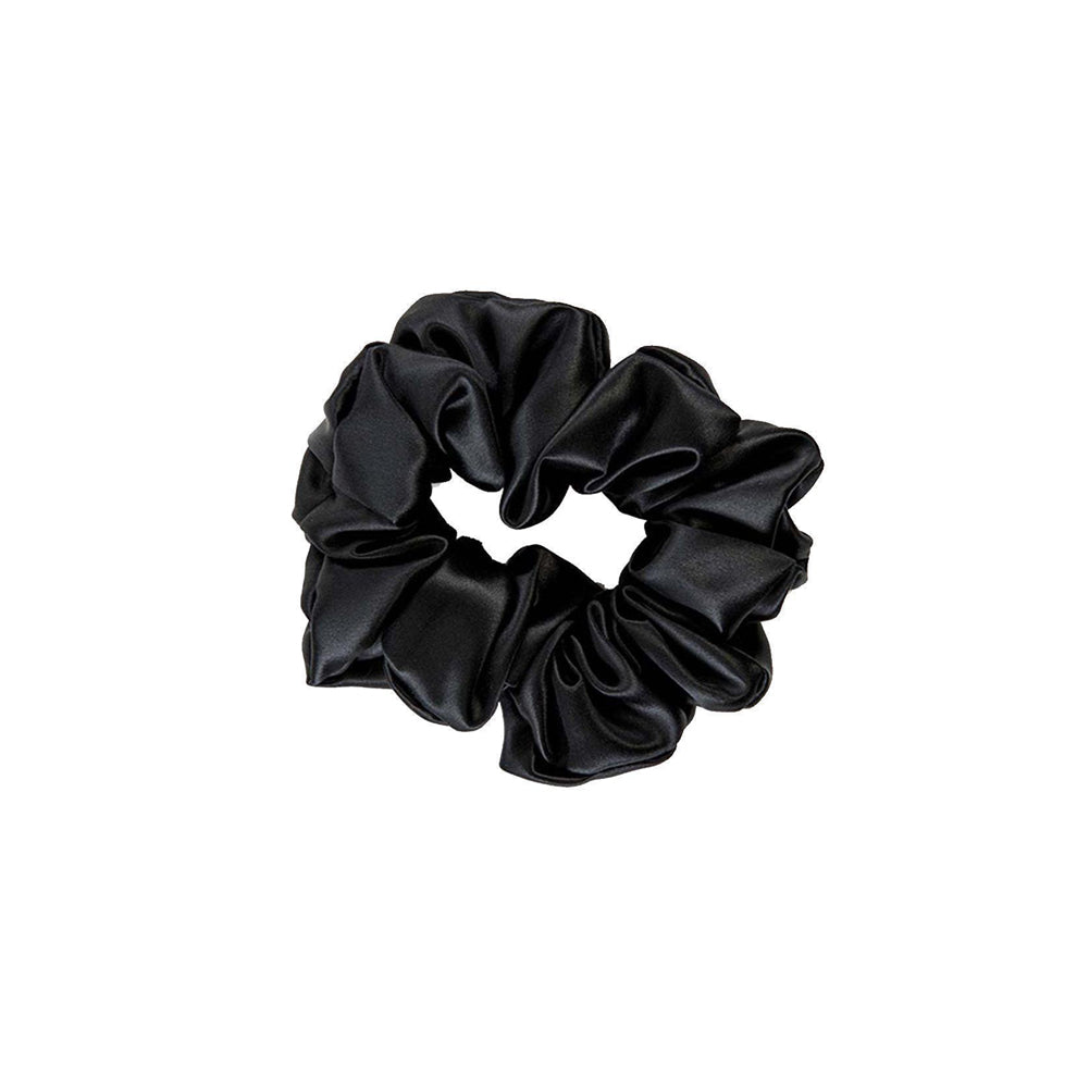 Silk Scrunchie L Size Black