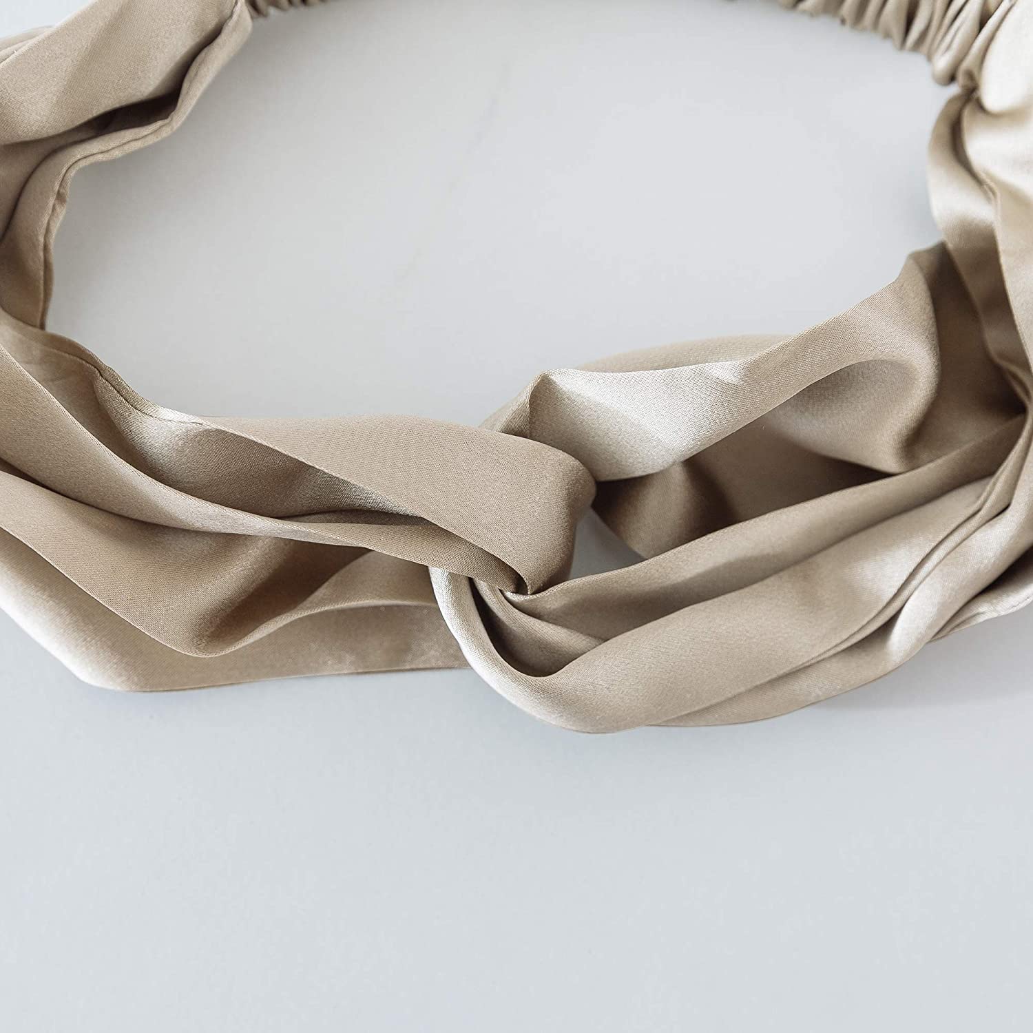 Silk Headband Beige